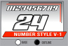 PRINTED NUMBER SET V-1